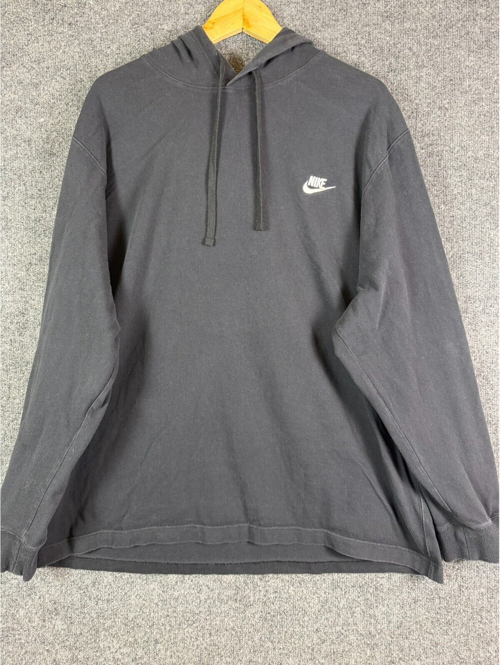 Nike Hoodie Mens 2XL Tall Black Futura Embroidered Logo Lightweight Pullover